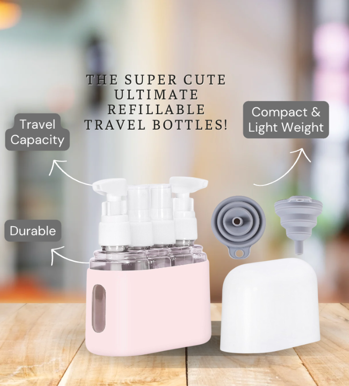 Leak-Proof Refillable Travel Bottles – Stylish, Durable, and TSA-Approved