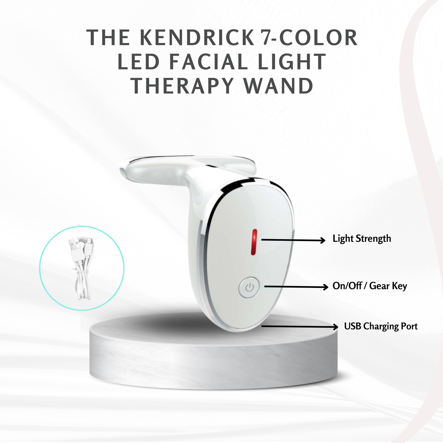 Kendra 7-Color LED Facial Light Therapy Wand