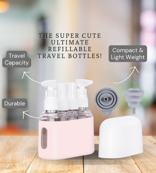 Leak-Proof Refillable Travel Bottles – Stylish, Durable, and TSA-Approved